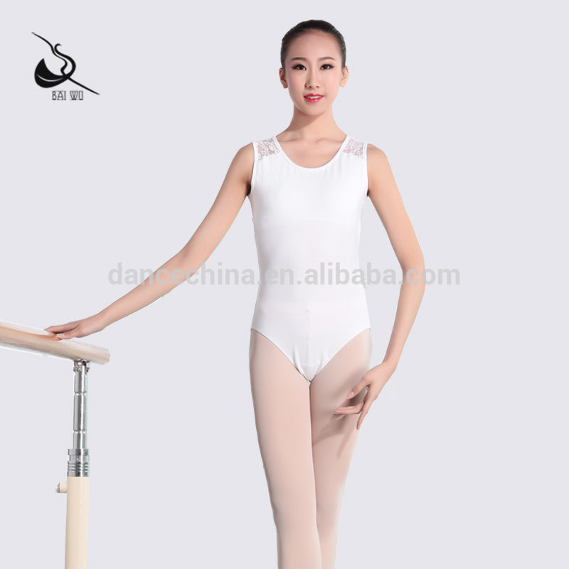 Sleeveless Floral Lace Leotard