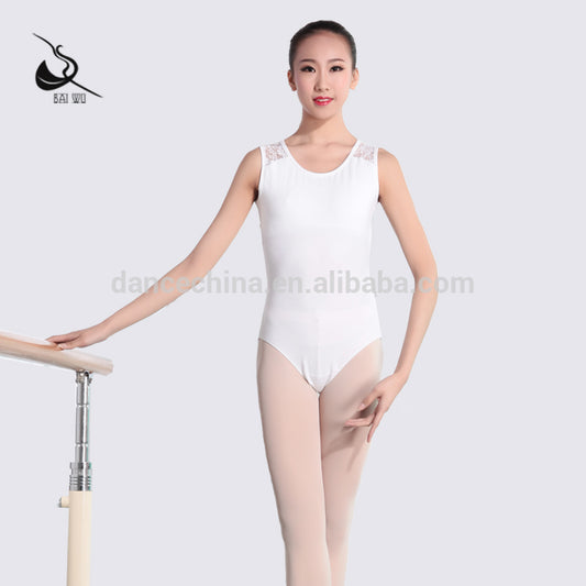 Sleeveless Floral Lace Leotard