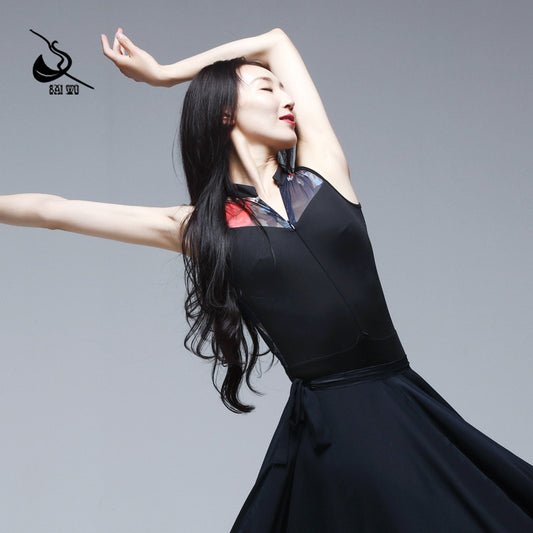 Zip Floral Mesh Camisole Leotard