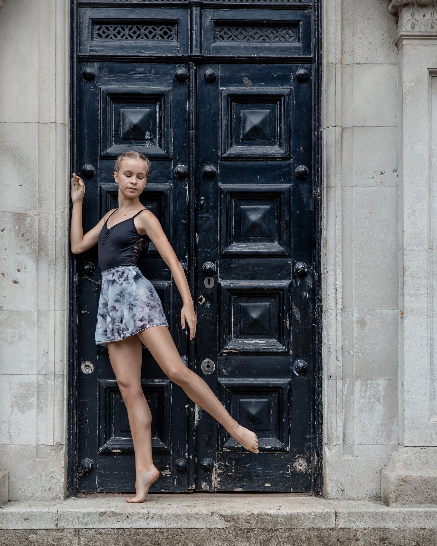 Splash Mesh Wrap Skirt