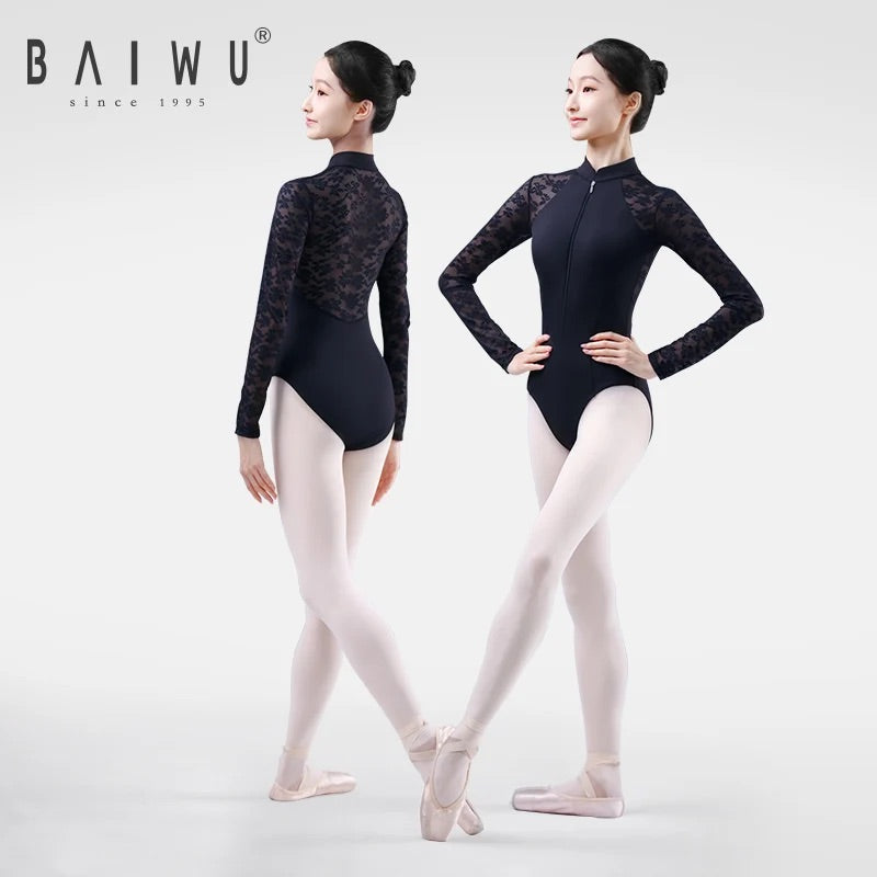 Lace High Collar Leotard