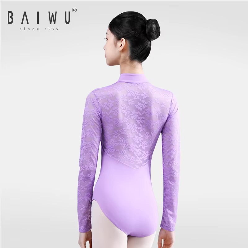 Lace High Collar Leotard