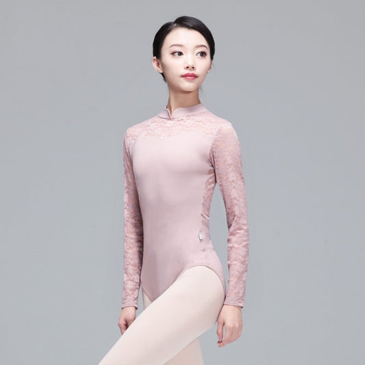 Chinese Lace Long Sleeve Leotard