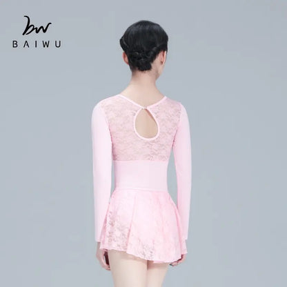 Lace Long Sleeve Leotard
