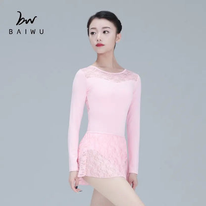 Lace Long Sleeve Leotard