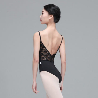 Lace V-Back Camisole Leotard