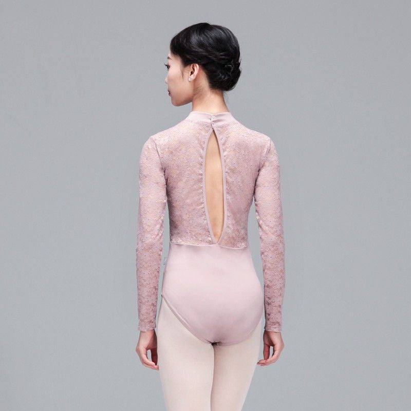 Chinese Lace Long Sleeve Leotard