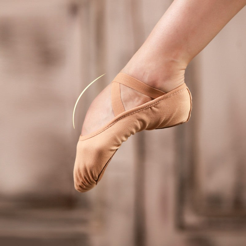 Ruche Split Sole Canvas Ballet Shoe