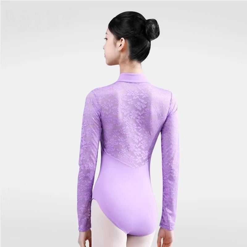 Lace High Collar Leotard