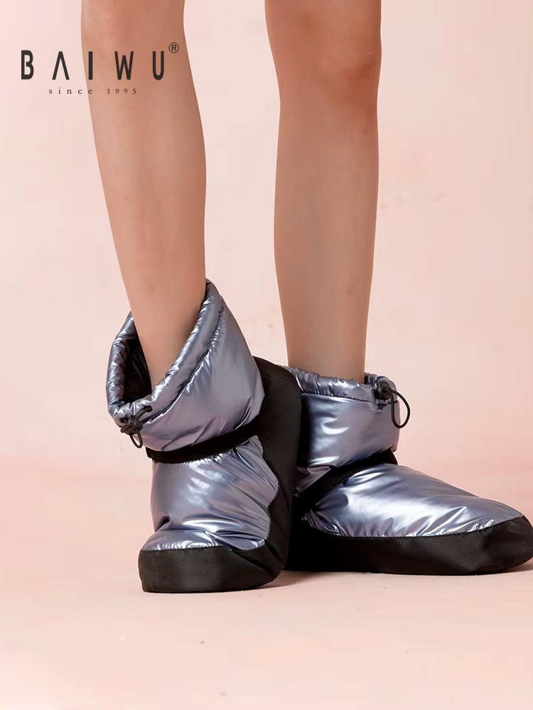 Metallic Short Warm-Up Booties