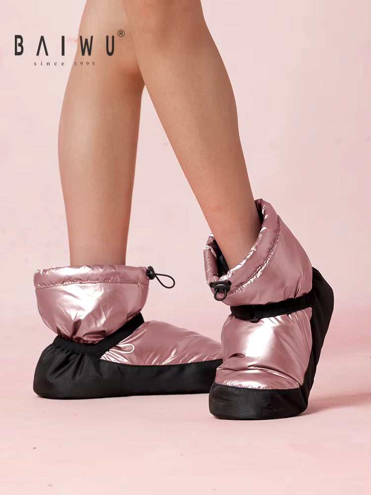 Metallic Short Warm-Up Booties
