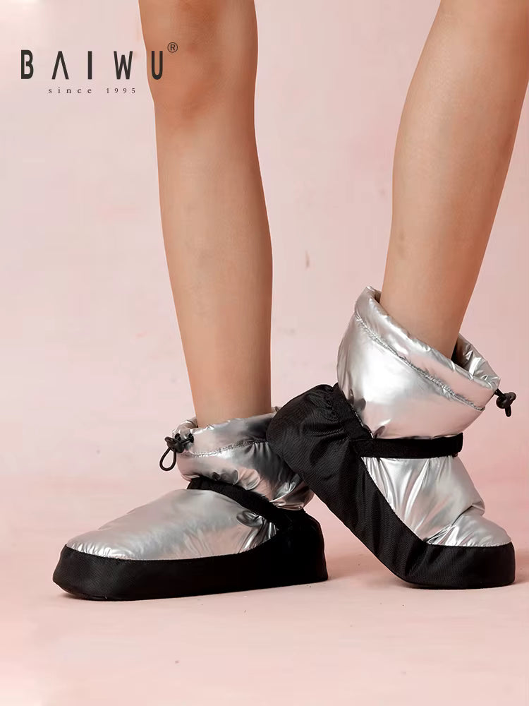 Metallic Short Warm-Up Booties