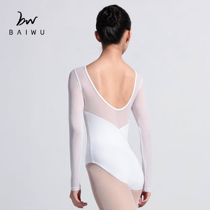 Mesh Long Sleeve Leotard