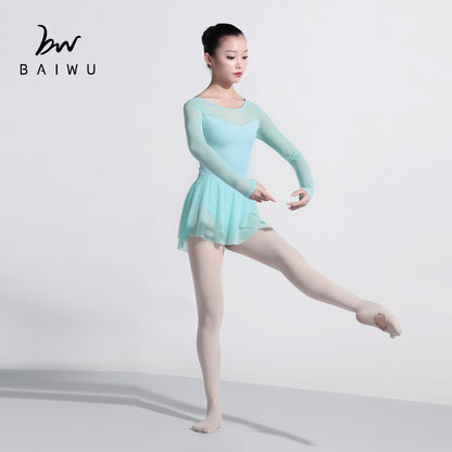 Mesh Long Sleeve Leotard