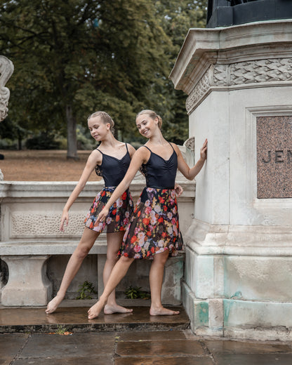 Floral Mid-Length Wrap Skirt