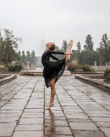 Floral Lace Long Sleeve Leotard