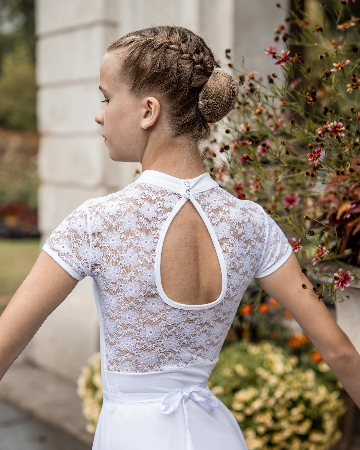 Lace Turtleneck Cap Sleeve Leotard