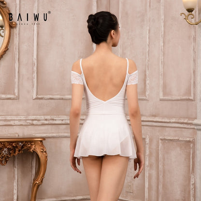 Off Shoulder Bardot Lace Leotard