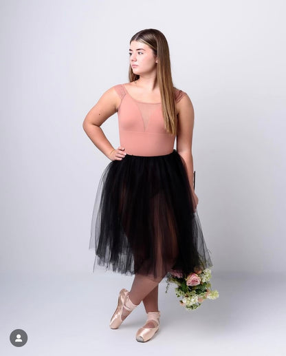 Lace Cap Sleeve Ballet Leotard