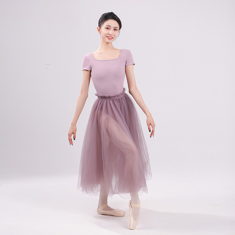 Cap Sleeve Square Neck Leotard