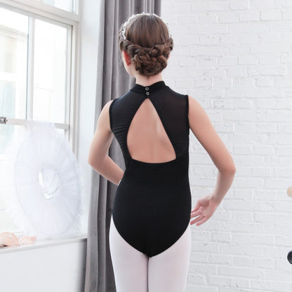 High Collar Mesh Leotard